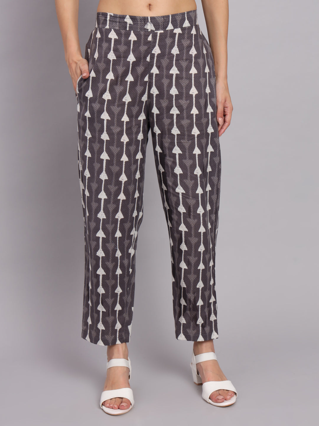 Grey Cotton Print Co-Ord Set