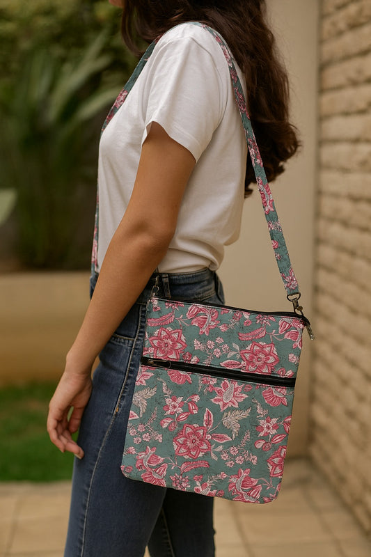 Green Gardenia Sling Bag