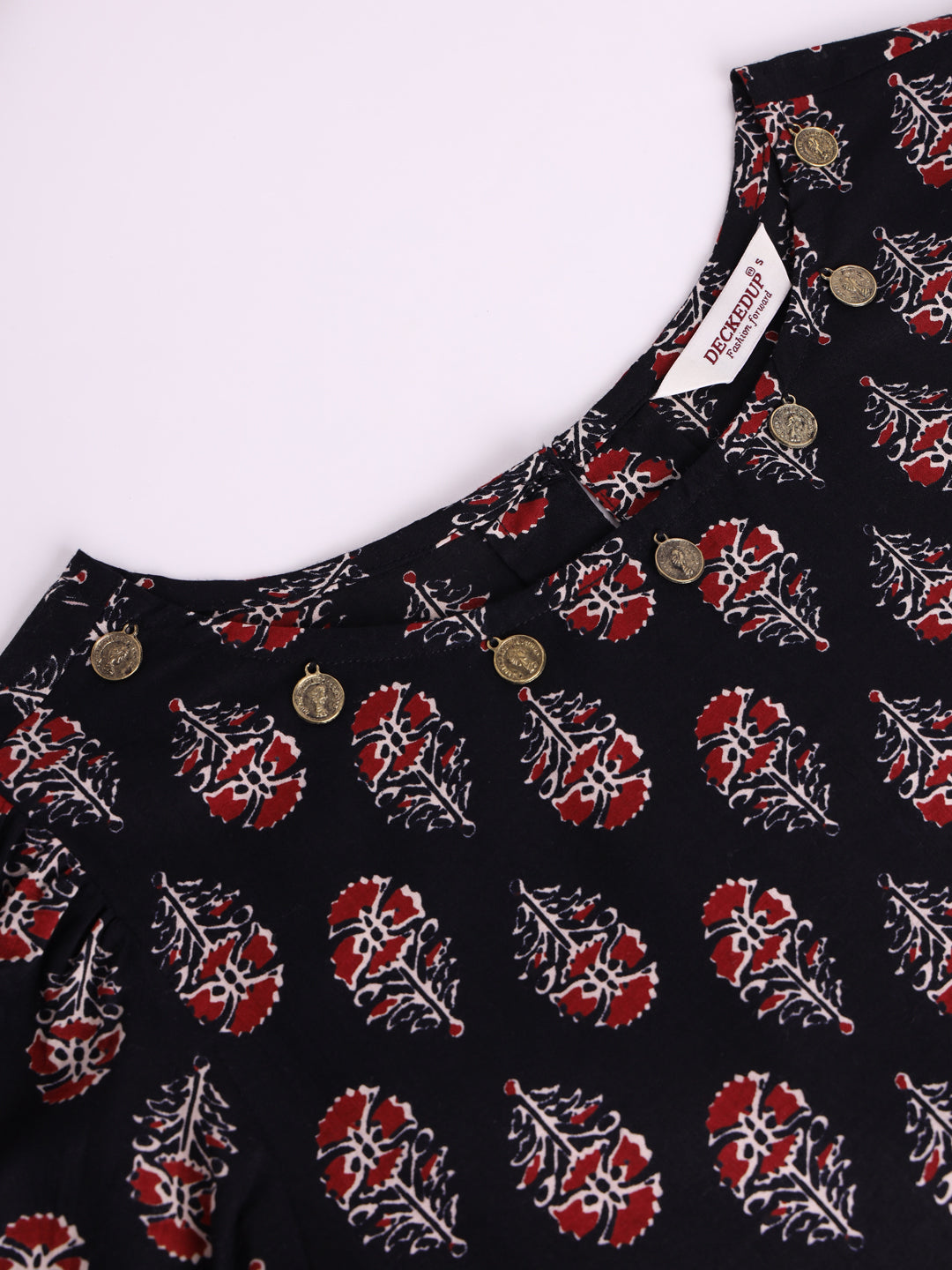 Black Ethnic Motif Co-Ord Set