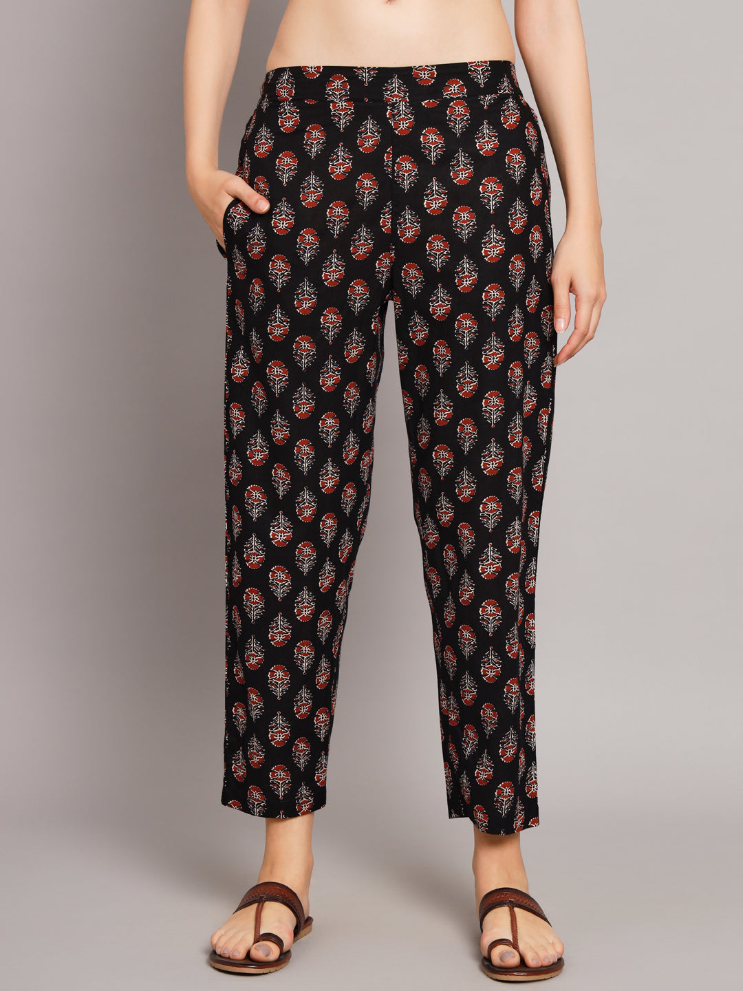 Black Ethnic Motif Co-Ord Set