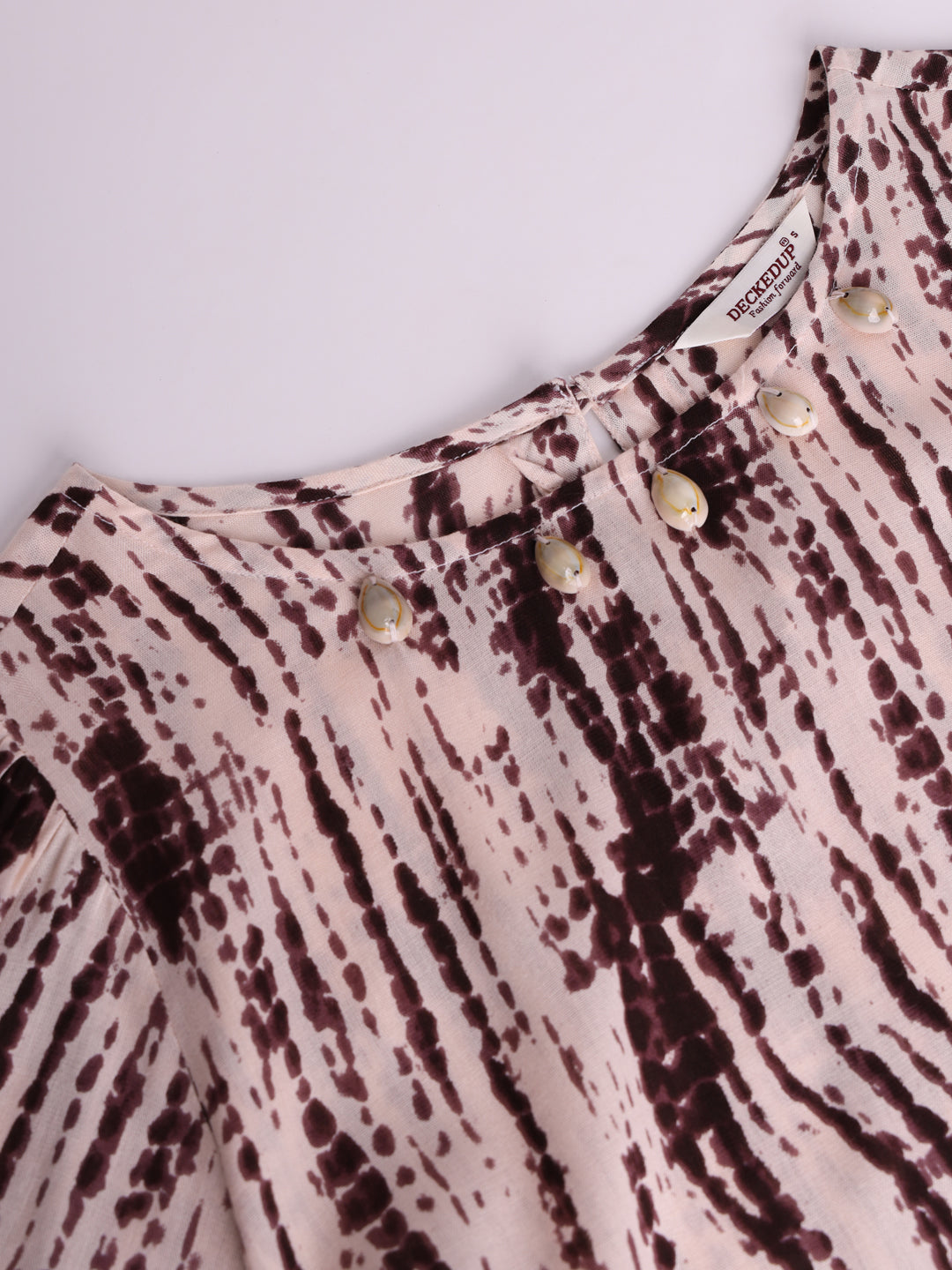 Beautiful Brown Tie & Die Print Cotton Co-Ord Set