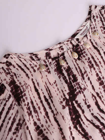Beautiful Brown Tie & Die Print Cotton Co-Ord Set