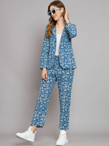 Blue Blazer Trouser Co-Ord Set